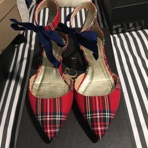 Jcrew Tartan Dorsay flat